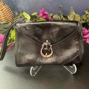 Kate Spade Black Patent Leather Wristlet